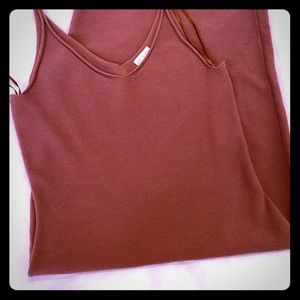 Rust sweater midi dress